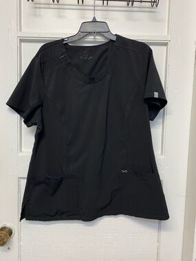 Cherokee Infinity Women's 3-Pocket STRETCH Round Neck Scrub Top size XL bust 24”